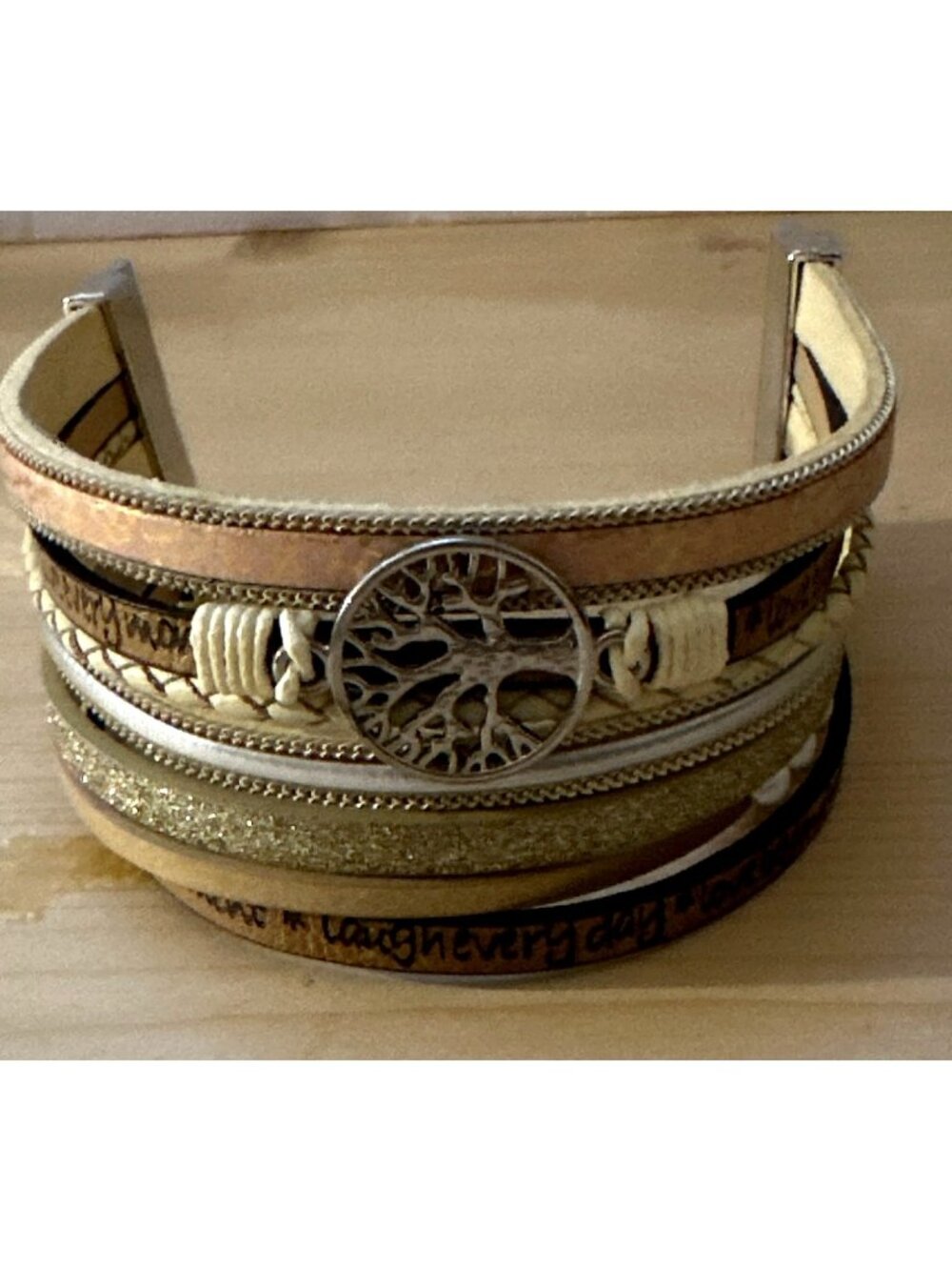 Tree Of Life Wrap Bracelet Magnetic Inspirational Quotes